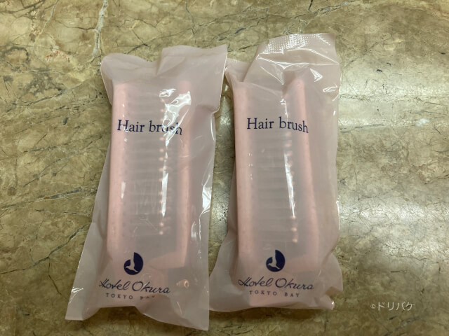 ホテルオークラ東京ベイデラックスルームヘアブラシ